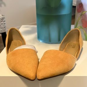 Suede Zoe D’orsay flats